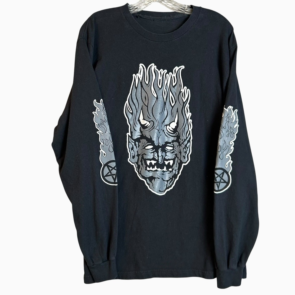 VTG White Zombie Long Sleeve T Shirt Double Sided Size Large (No tag) 90s Y2K